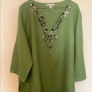 JM COLLECTION LINEN SHIRT